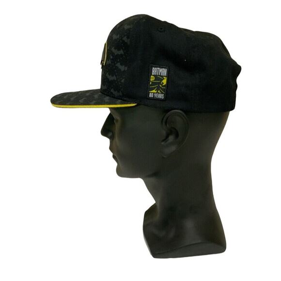 Batman 80th Anniversary Ball Cap Black Adjustable Outdoor Snapback Skater HatNEW - Picture 3 of 10
